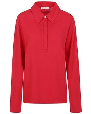 The Row Roddie Organic Cotton Polo Shirt - Red