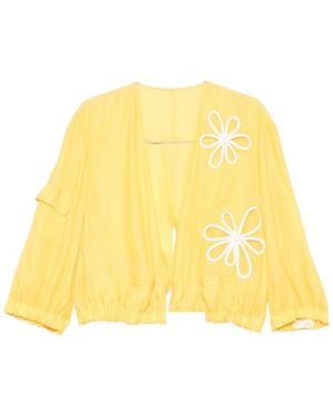 Fendi Embroidered Blouson Jacket - Yellow
