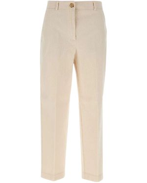BOSS Cotton Trousers - Natural