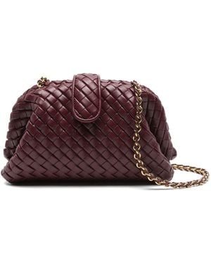 Bottega Veneta Lauren 1980 Small Leather Clutch - Purple