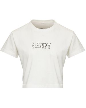 MM6 by Maison Margiela Logo Cotton T-Shirt - White