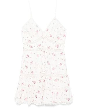 LoveShackFancy Mini Dress With Adjustable Straps - White
