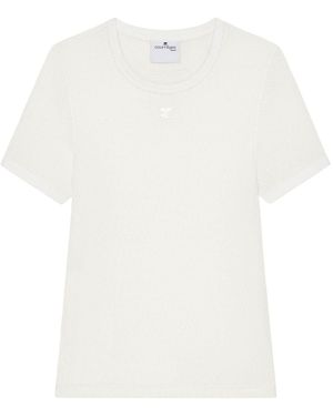 Courreges Logo Cotton T-Shirt - White