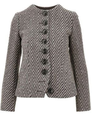 Emporio Armani Wool Blend Blazer Jacket - Grey