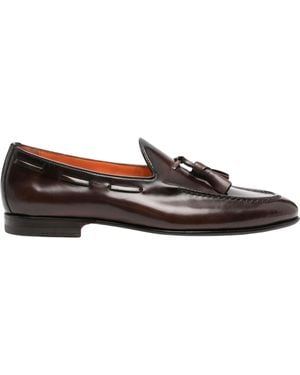 Santoni Idiom Loafers - Brown