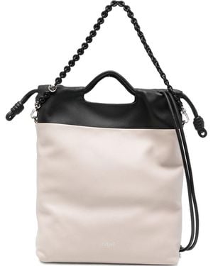 Loewe Flamenco Purse Leather Tote - Grey