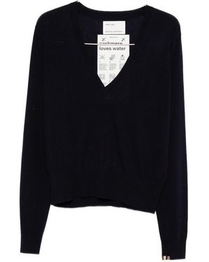 Extreme Cashmere Wool And Cashmere V-Necked Jumper - Blue