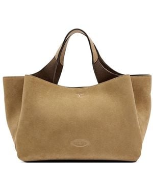 Tod's Micro Leather Tote Bag - Brown