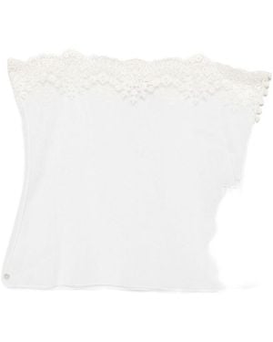 Chloé Embroidered Lace Top - White