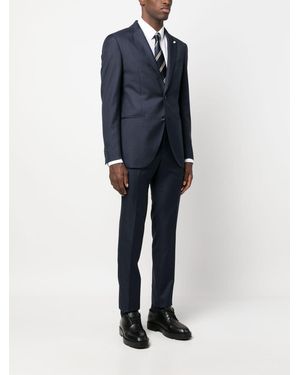 Luigi Bianchi Suit With Logo - Blue