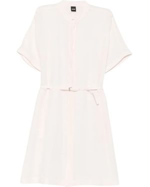 BOSS Belted Dress - White
