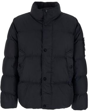 Stone Island Nylon Short Down Jacket - Blue