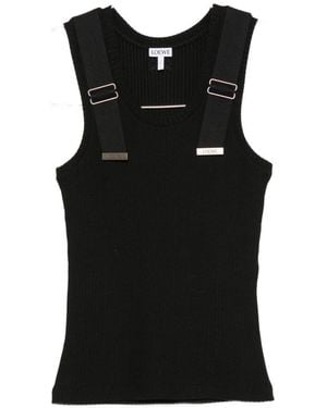 Loewe Cotton Tank Top - Black