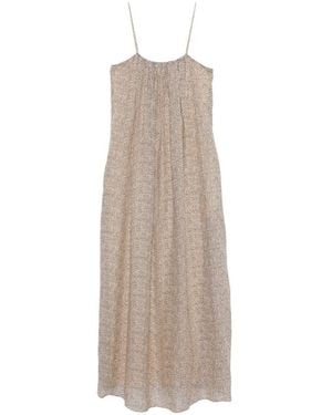 Alysi Printed Midi Dress - White