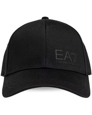 EA7 Logo Baseball Cap - Black