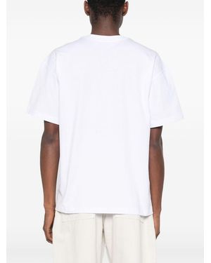 MSGM Cotton T-Shirt With Logo - White