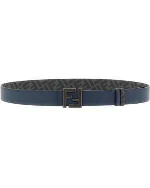 Fendi Leather Belt - White