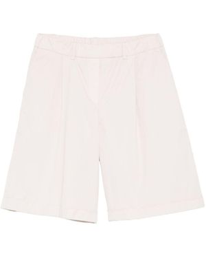Via Masini 80 Cotton Bermuda Shorts - White