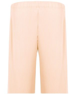 Homme Plissé Issey Miyake Pleated Bermuda Shorts - White
