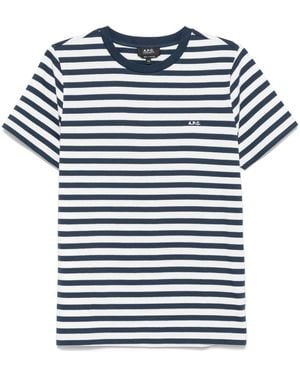 A.P.C. Striped T-Shirt - Blue
