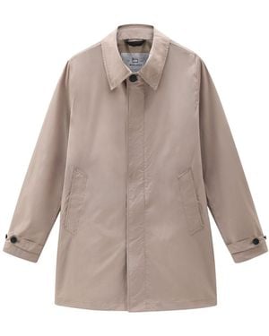 Woolrich City Car Coat Jacket - Natural