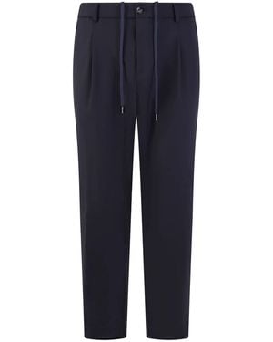 BE ABLE Pleated Trousers With Drawstring - Blue