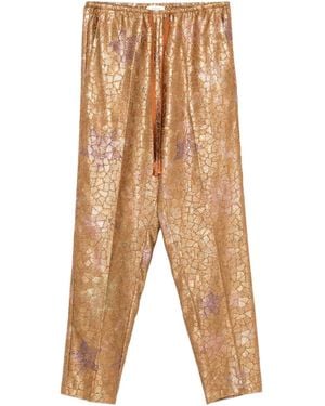 forte_forte Jacquard Trousers - Natural