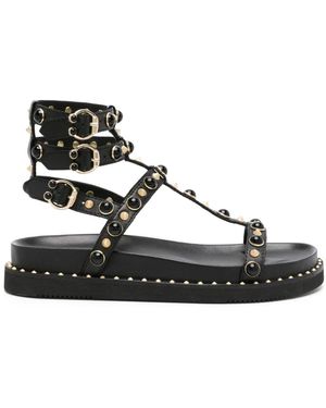 Ash Upup Studded Leather Sandals - Black