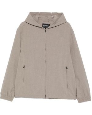 Emporio Armani Hooded Blouson Jacket - Grey