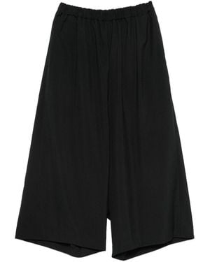 Comme des Garçons Wool Wide-Leg Trousers - Black