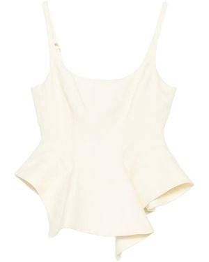 KHAITE Loa Linen Top - White