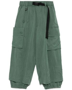 Y-3 Twill Washed Cargo Trousers - Green