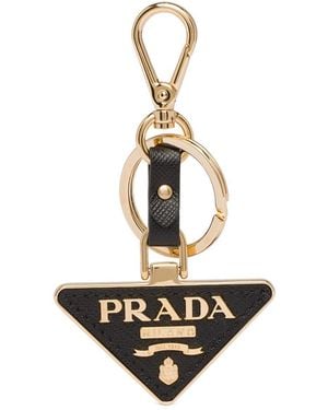 Prada Triangular Logo Keyring - Multicolour
