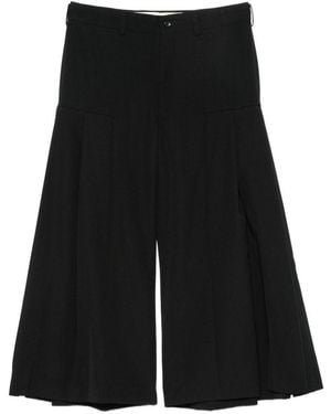 Comme des Garçons Wool Wide-Leg Trousers - Black