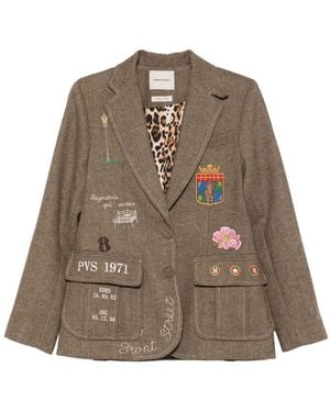 FRONT STREET 8 Single-Breasted Jacket - Brown