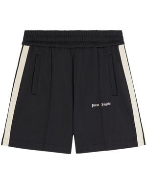 Palm Angels Logo-Print Recycled Track Shorts - Black