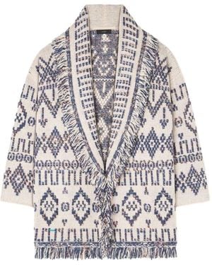 Alanui Grunge Beat Wool Cardigan - Grey