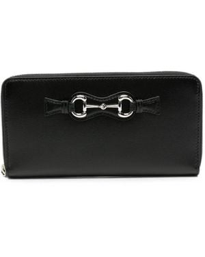 Gucci Horsebit Zip Around Wallet - Black