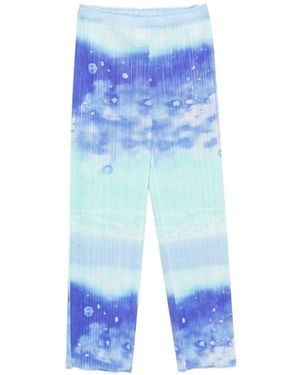 Pleats Please Issey Miyake Pleated Trousers - Blue