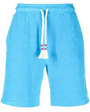 Mc2 Saint Barth Terry-Cloth Track Shorts - Blue