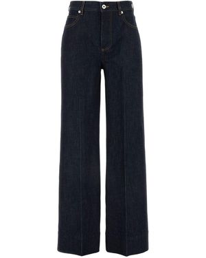 Bottega Veneta Jeans Denim A Palazzo- Donna - Blu