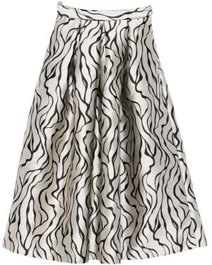 Lunatica Milano Printed Midi Skirt - White