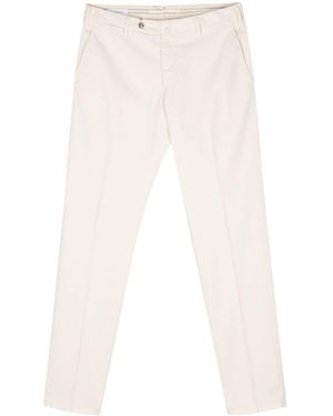 Luigi Bianchi Trousers With Logo - White