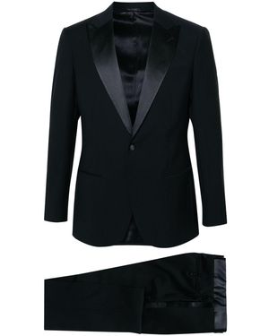Giorgio Armani Slim Fit Wool Tuxedo Suit - Black
