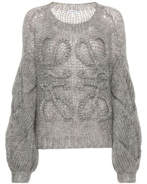 Loewe Anagram Wool Blend Sweaater - Grey