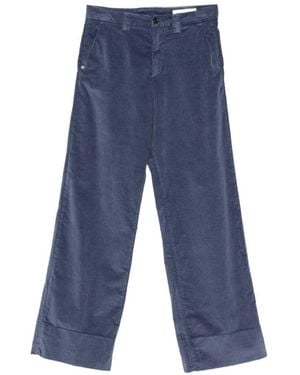 White Sand Cotton Trousers - Blue