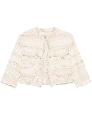 Bye Cotton Blend Short Jacket - White