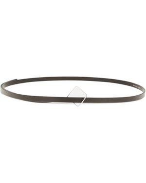 The Row Classic Leather Belt - White
