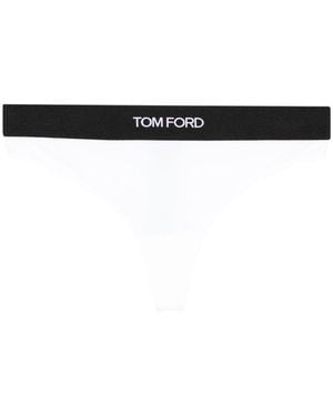 Tom Ford Logo Thongs - White