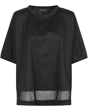 MIZUIRO Cotton T-Shirt - Black